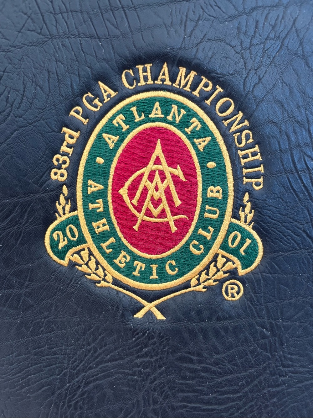2001 83rd PGA Championship Atlanta Athletic Club Black Bag , Black Leather - Picture 2 of 5